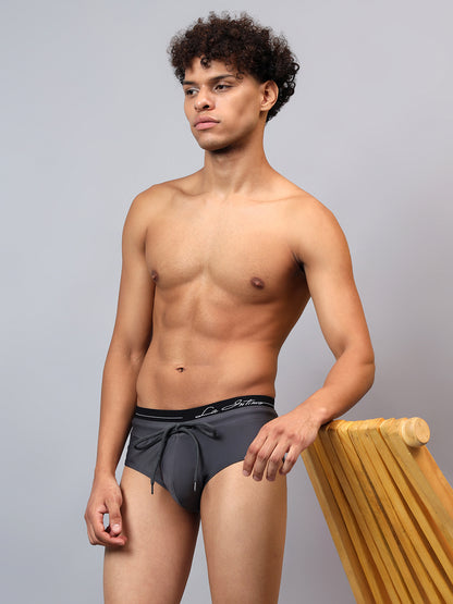 La Intimo men's luxury swim briefs from the Oceanic Solids collection in blue – Pack of 1