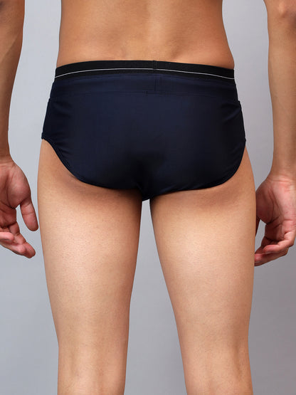 La Intimo men's luxury swim briefs from the Oceanic Solids collection in blue – Pack of 1