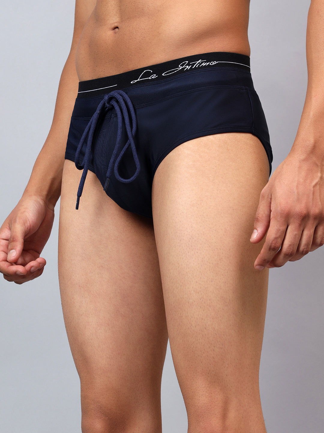 La Intimo men's luxury swim briefs from the Oceanic Solids collection in blue – Pack of 1