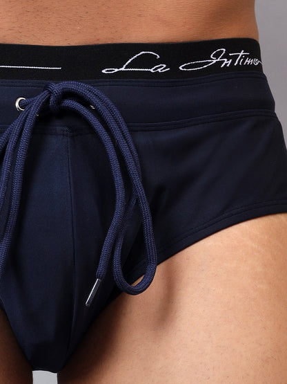 La Intimo men's luxury swim briefs from the Oceanic Solids collection in blue – Pack of 1