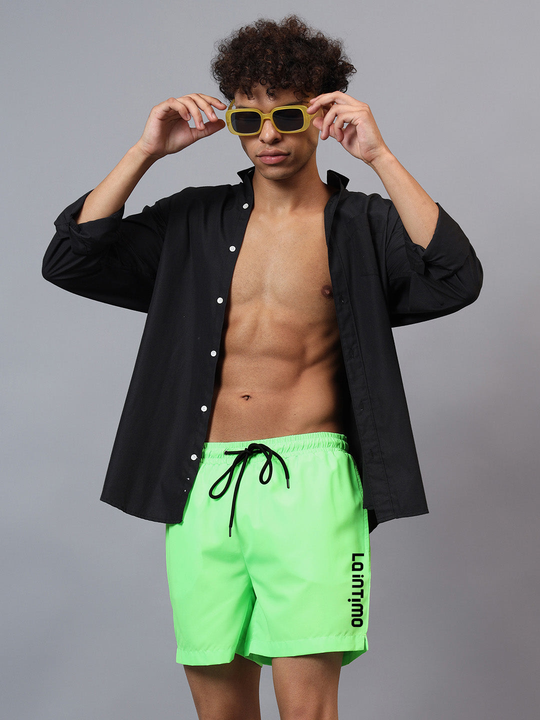 Luxury men’s swimwear – Oceanic solid boxer shorts from La Intimo, available in SinglePack for ultimate comfort and style.