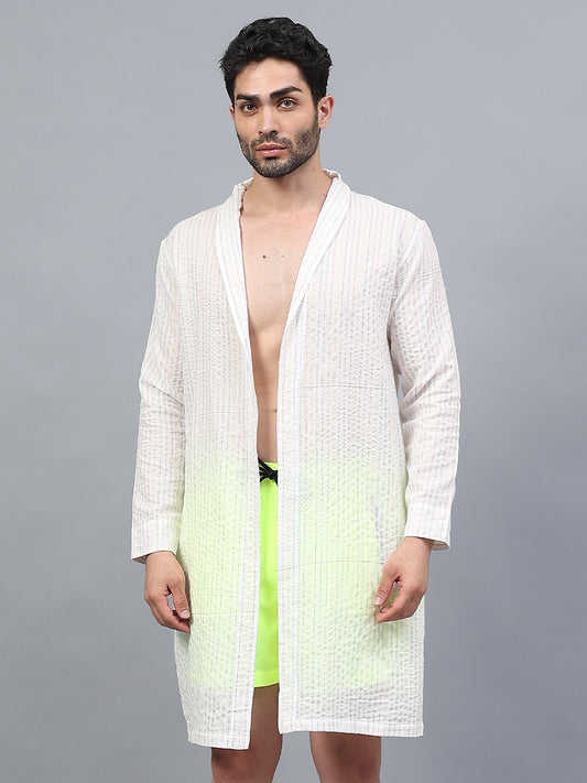 La Intimo men’s long shrug from Oceanic Solids collection – Lightweight beach cover-up, Pack of 1