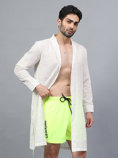 La Intimo men’s long shrug from Oceanic Solids collection – Lightweight beach cover-up, Pack of 1