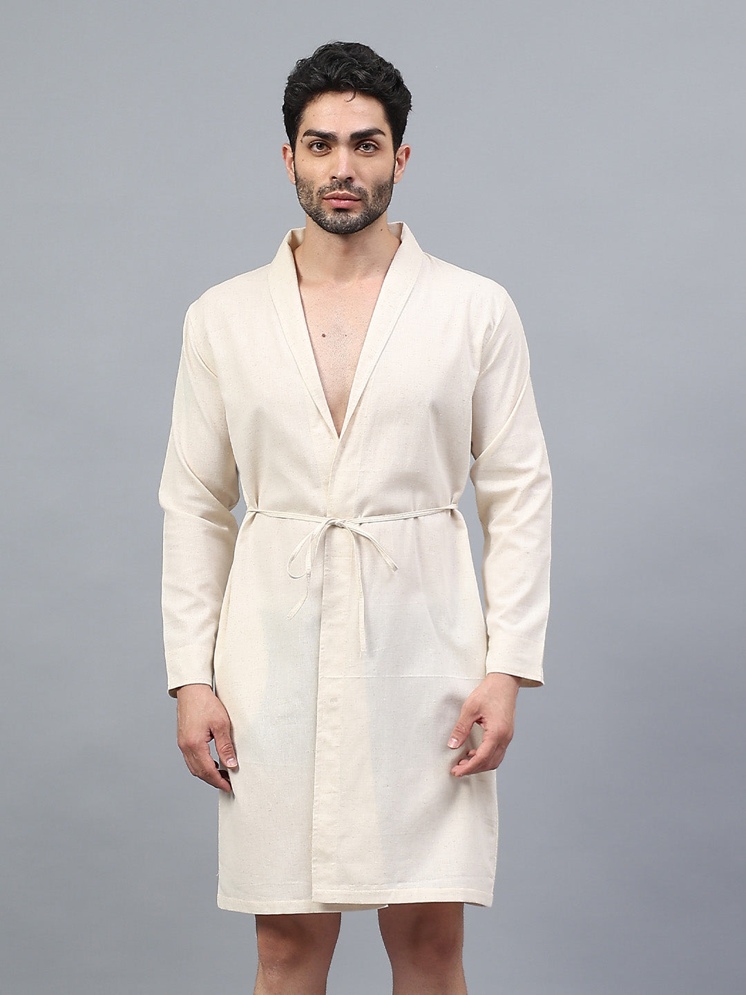 La Intimo men's luxury long swimwear shrug in Oceanic Solids collection – elegant and comfortable beachwear