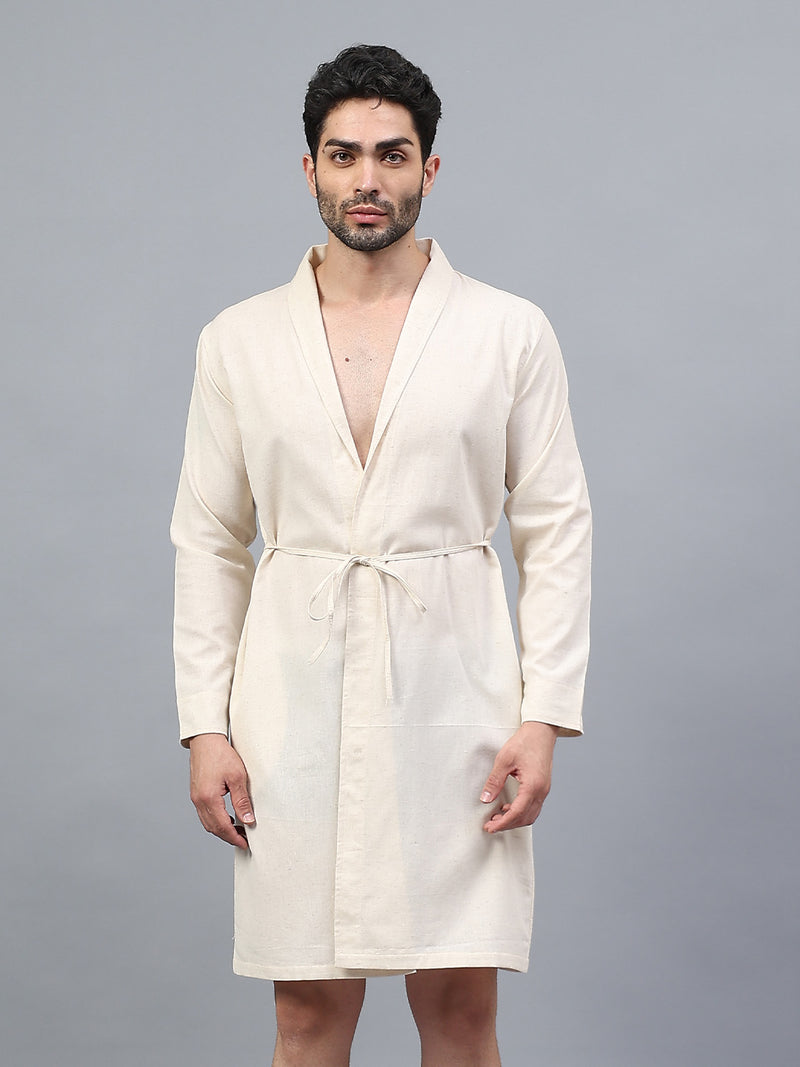 La Intimo men's luxury long swimwear shrug in Oceanic Solids collection – elegant and comfortable beachwear