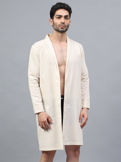 La Intimo men's luxury long swimwear shrug in Oceanic Solids collection – elegant and comfortable beachwear