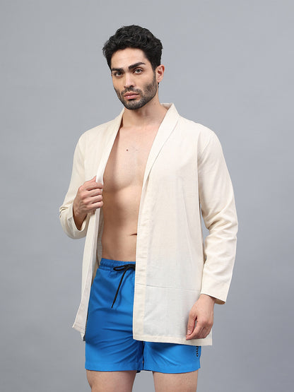 La Intimo men's luxury short swimwear shrug from the Oceanic Solids collection – modern beachwear for men