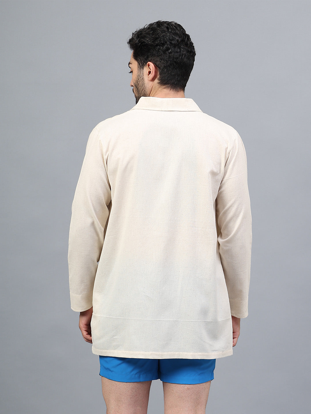 La Intimo men's luxury short swimwear shrug from the Oceanic Solids collection – modern beachwear for men