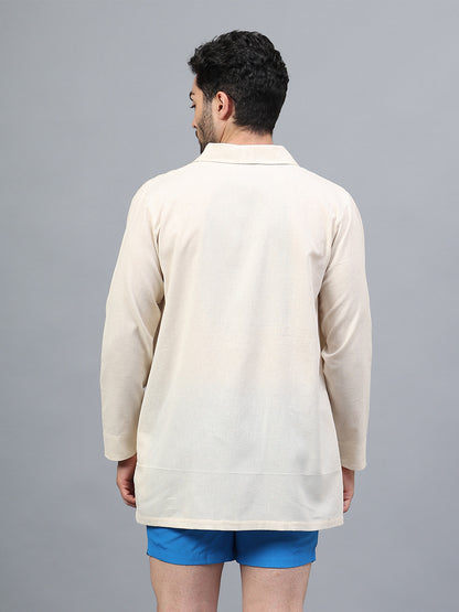 La Intimo men's luxury short swimwear shrug from the Oceanic Solids collection – modern beachwear for men