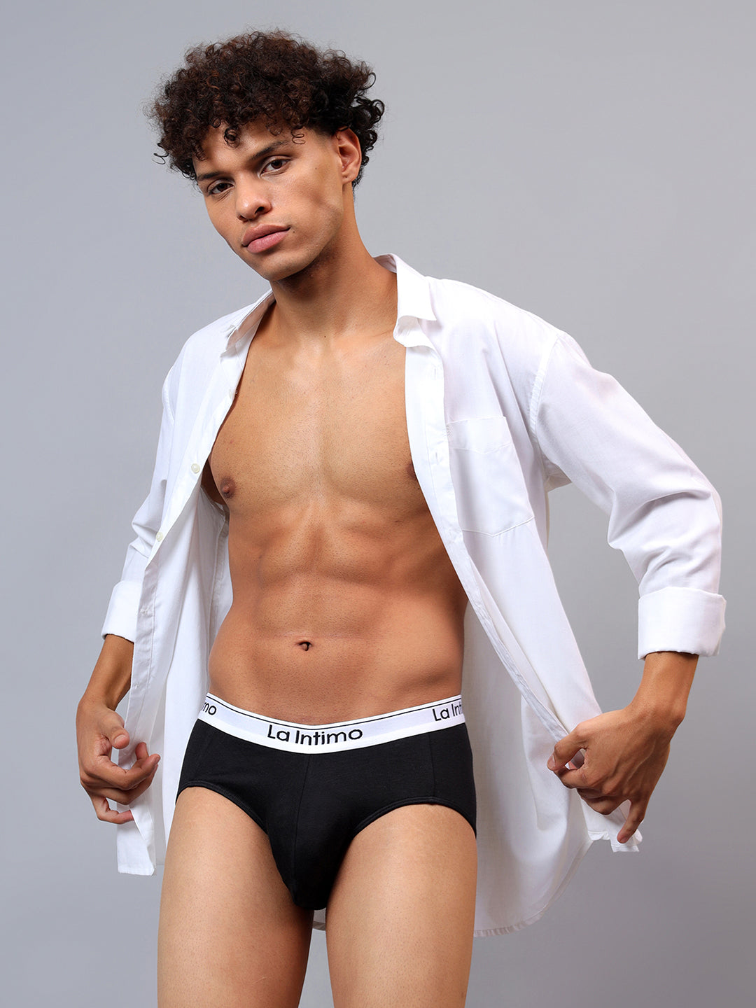 Luxury men's briefs by La Intimo in a single pack, offering premium comfort and style.