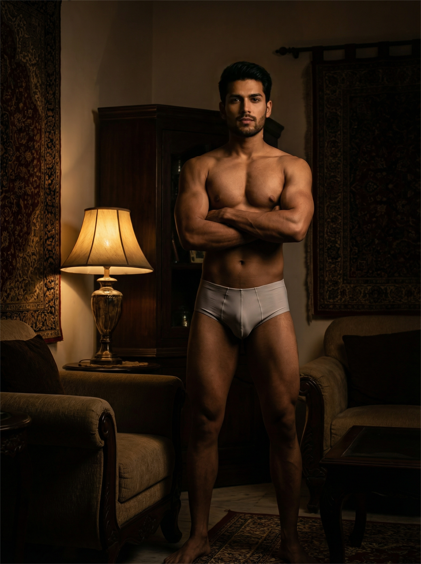 Nylon Spandex Semi Seamless Brief