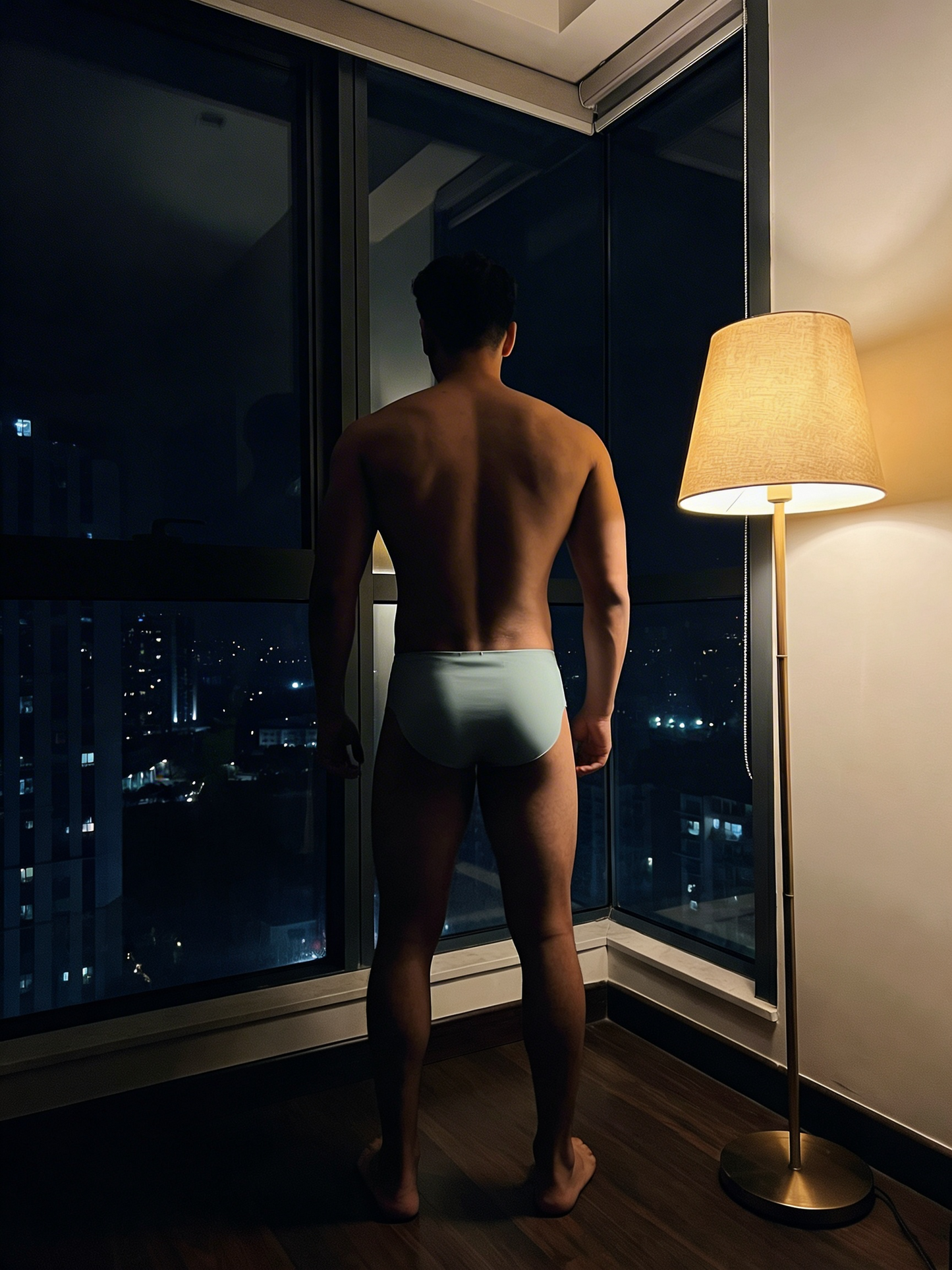 Nylon Spandex Semi Seamless Brief