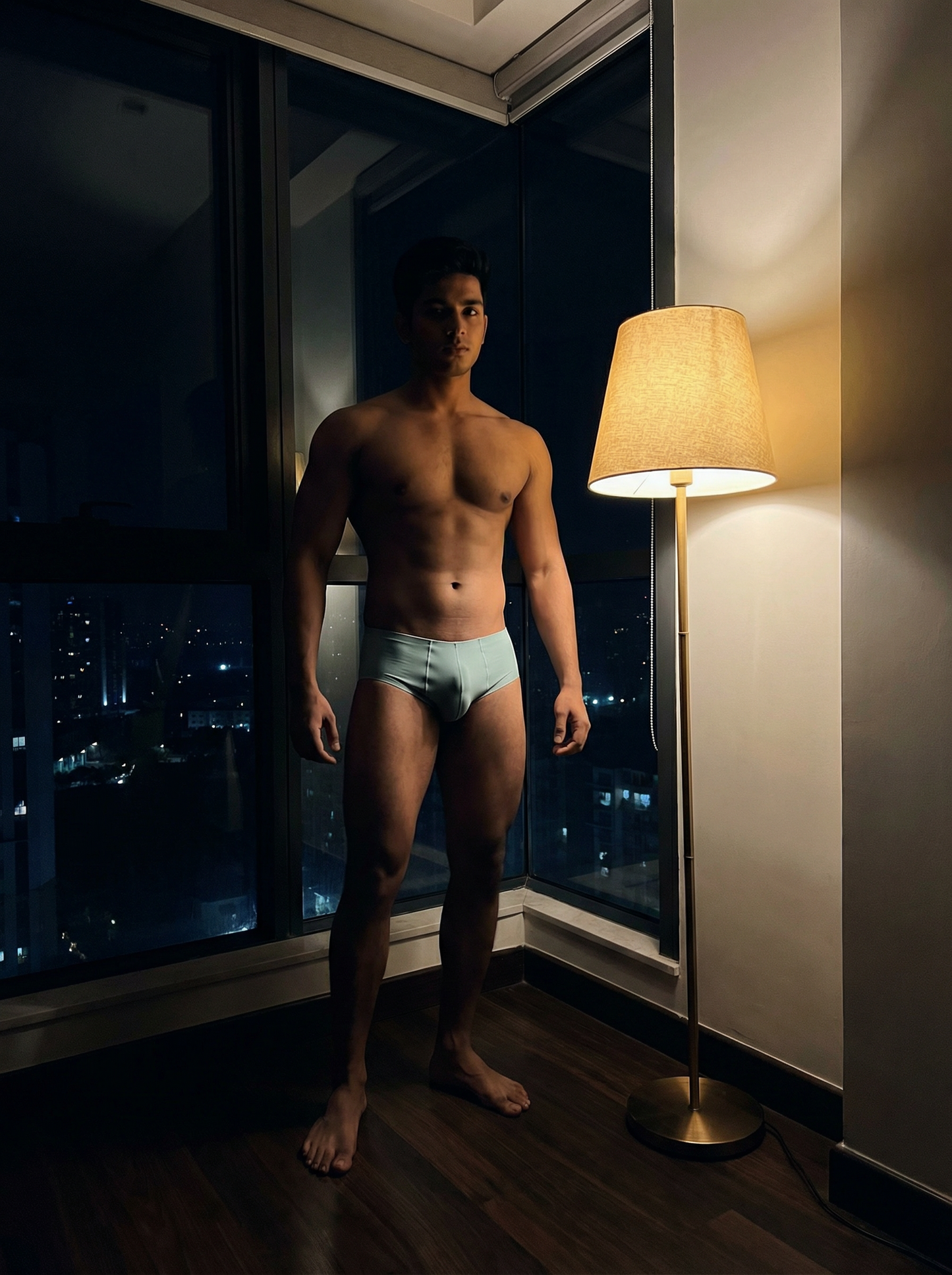 Nylon Spandex Semi Seamless Brief