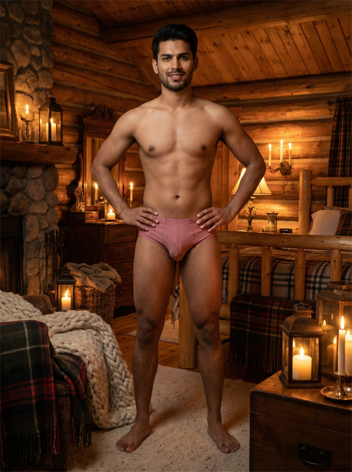 Nylon Spandex Semi Seamless Brief