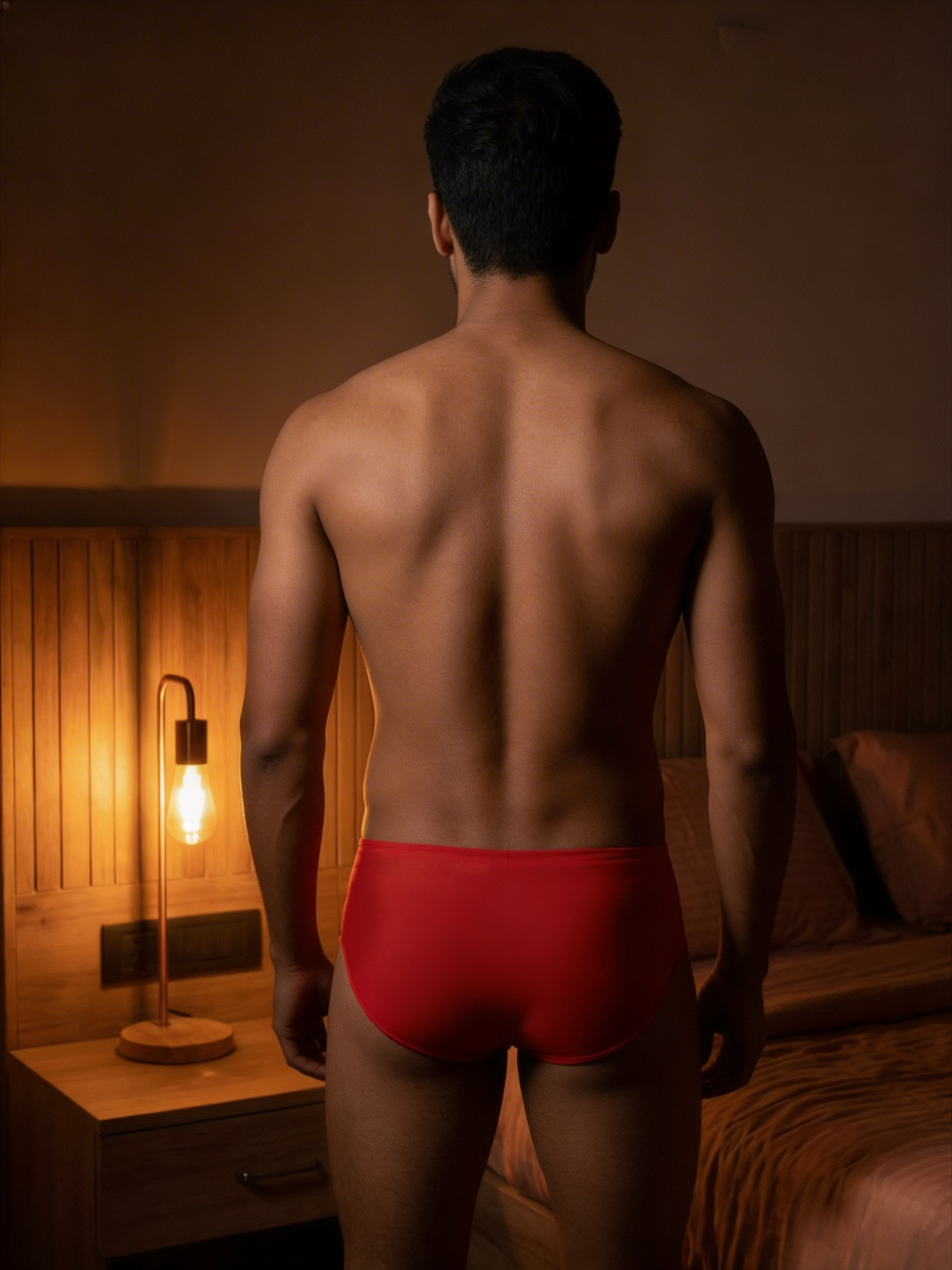 Nylon Spandex Semi Seamless Brief