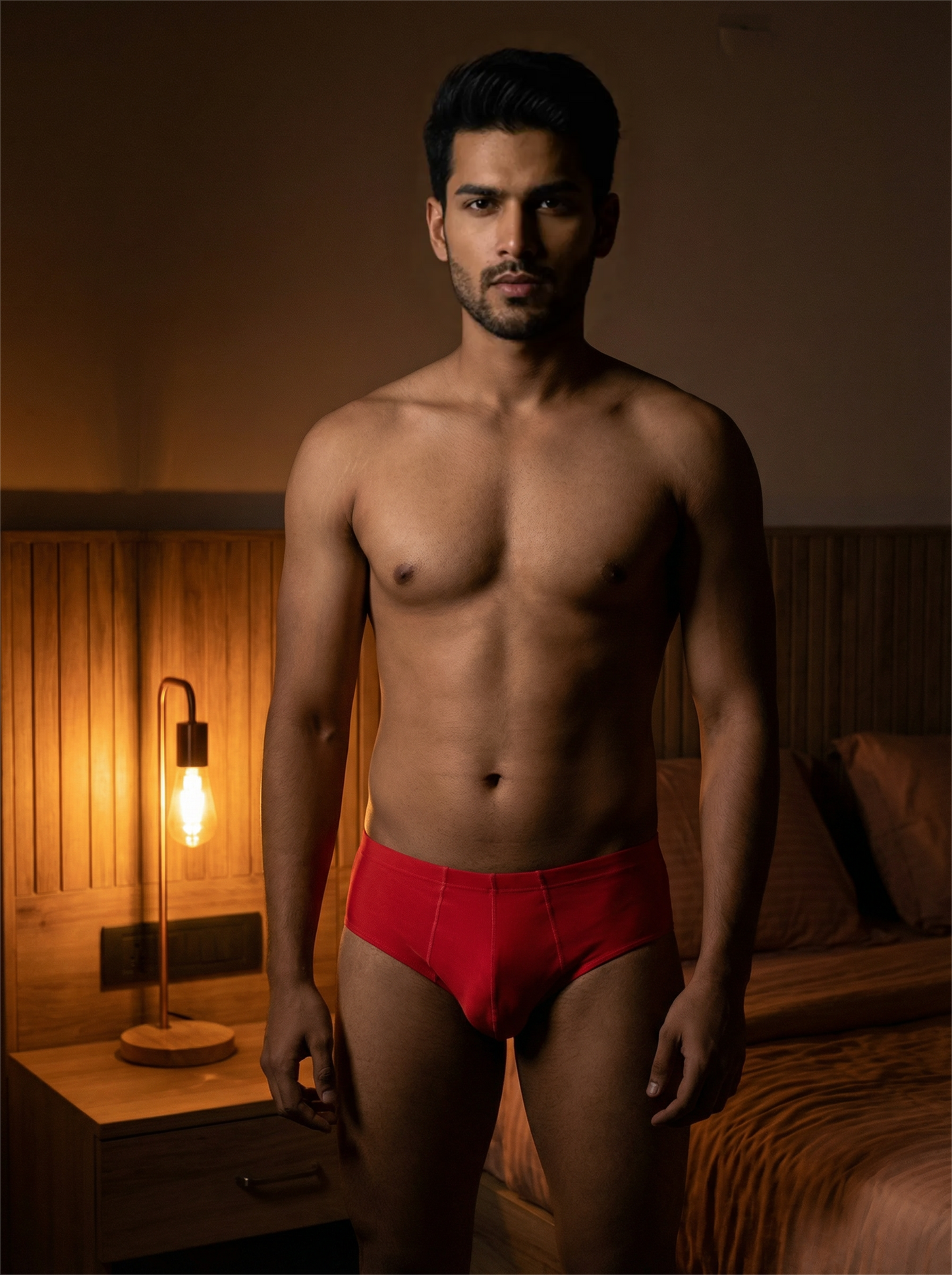 Nylon Spandex Semi Seamless Brief