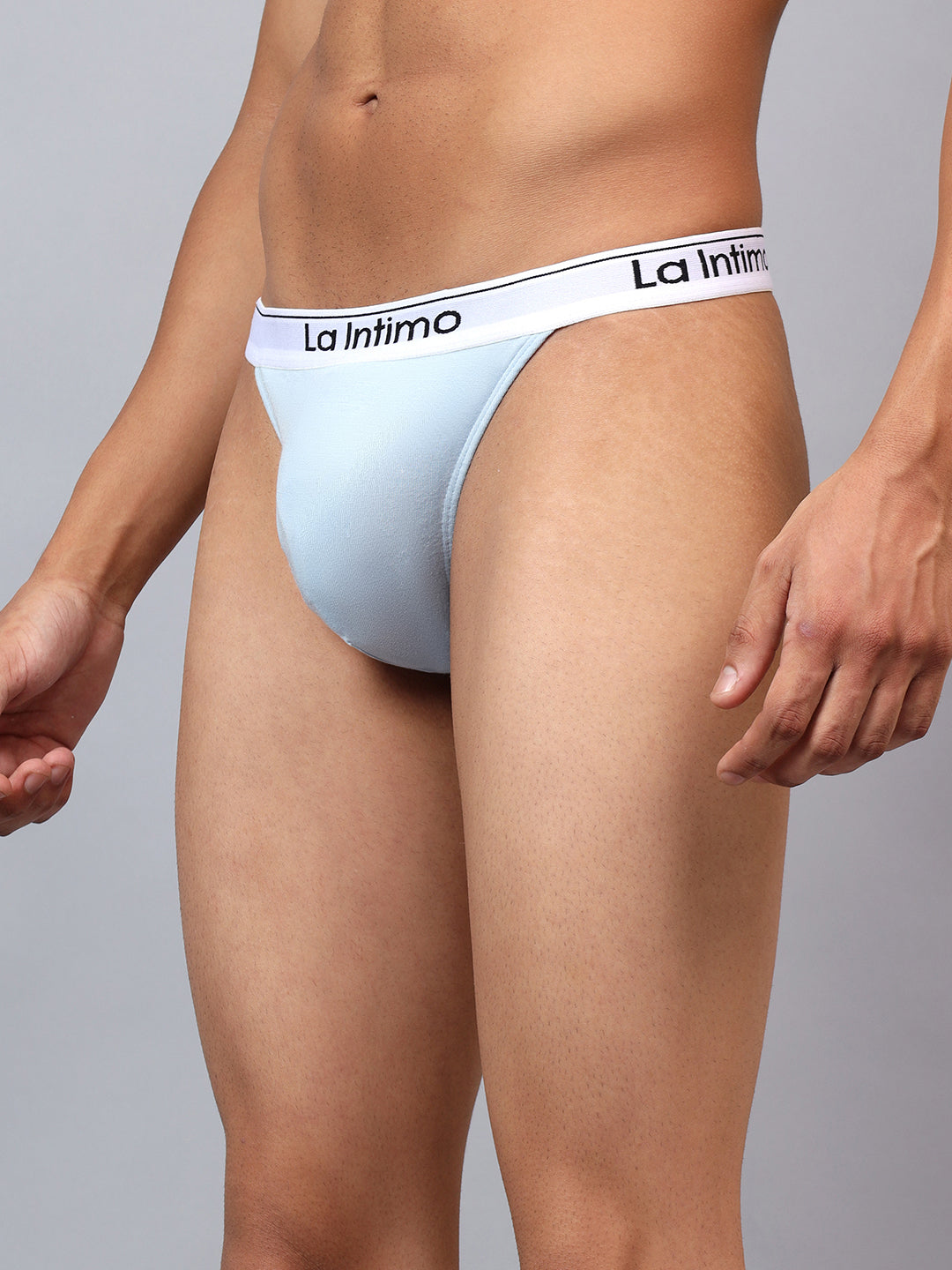 La Intimo men's luxury thongs and underwear, available in single packs for comfort and style.