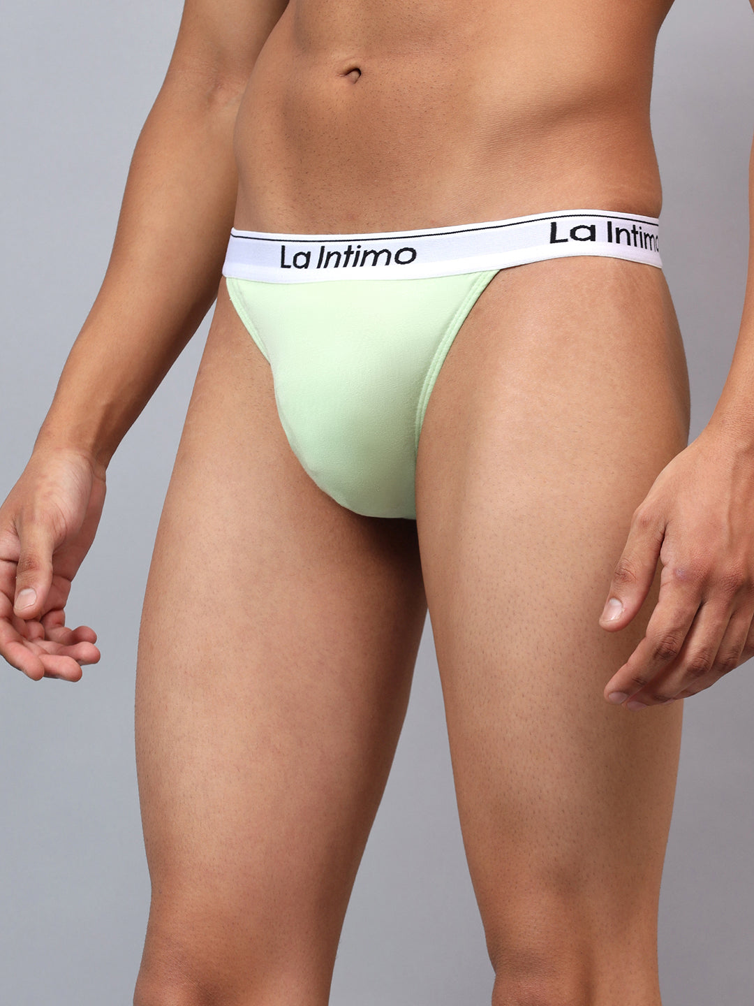 La Intimo men's luxury thongs and underwear, available in single packs for comfort and style.