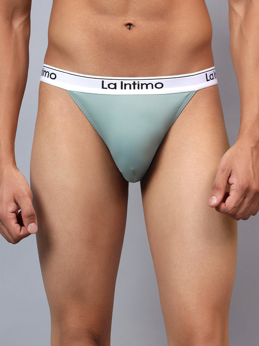 Luxury men's thongs from La Intimo in a single pack, offering comfort, style, and a perfect fit.