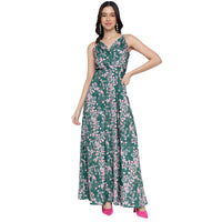 Women's Sleeveless V-Neck Printed Maxi Dress for Women | Long Dresses For Women Western Wear MQDRS09