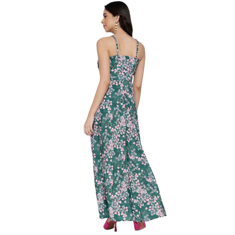 Women's Sleeveless V-Neck Printed Maxi Dress for Women | Long Dresses For Women Western Wear MQDRS09