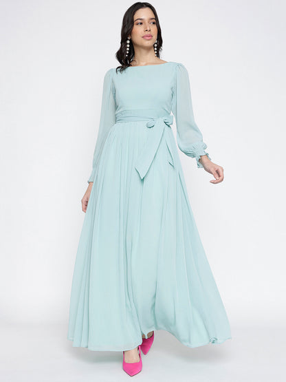 Elegant Maxi Dress - Pure Georgette