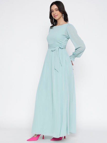 Elegant Maxi Dress - Pure Georgette