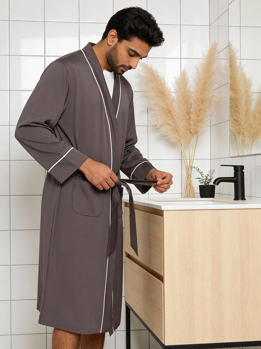 Active Micro Solid Plush Luxury Robe