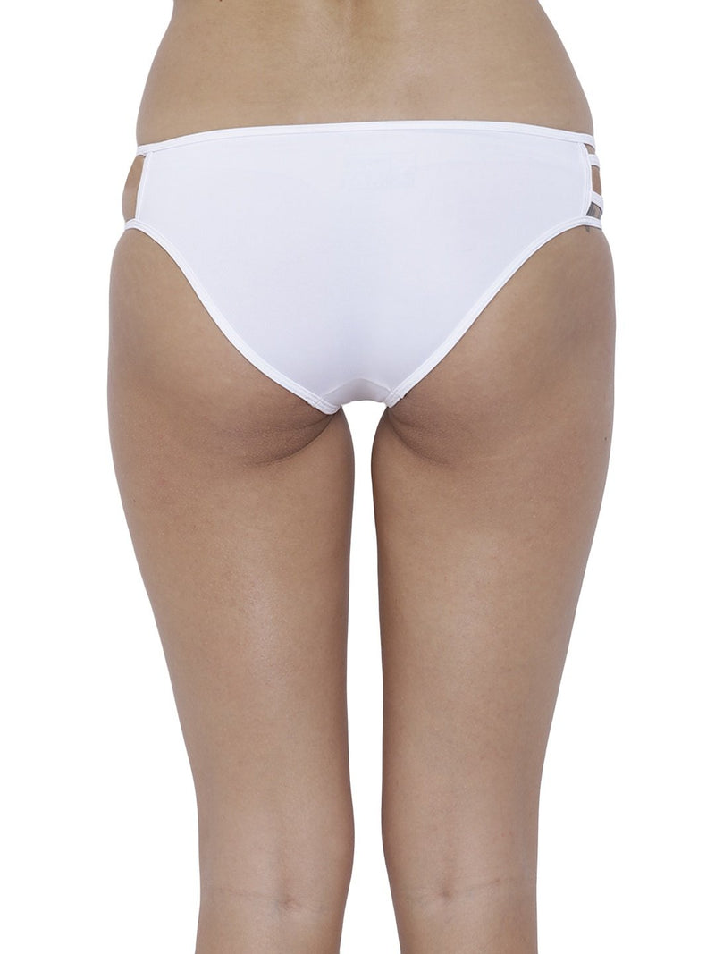 BASIICS Female White Erótico Exotic Bikini Panty