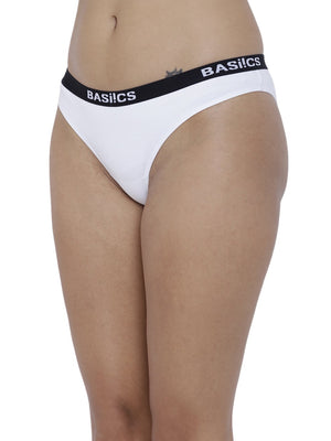 BASIICS Female White Dulce Candy Brief Panty