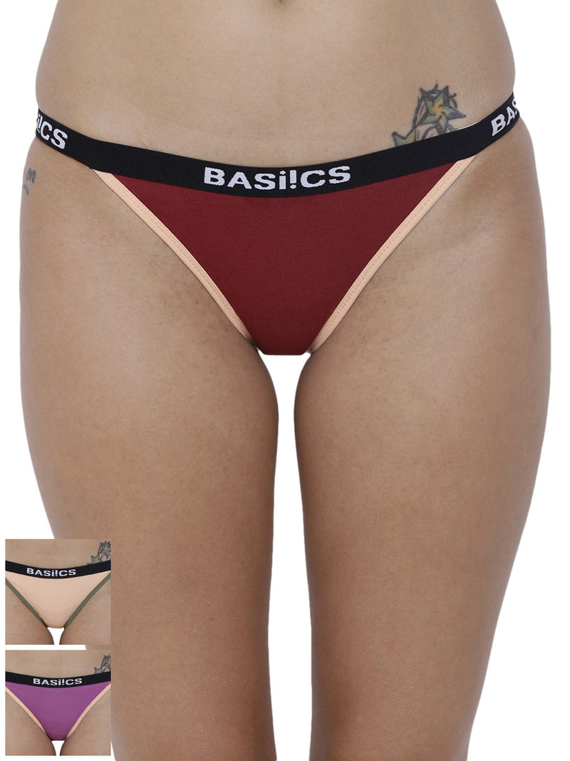 Fashionable Briefs Panty (Combo Pack of 3)