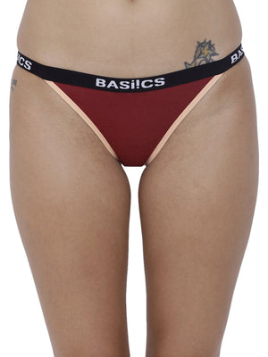 BASIICS Female Maroon Moda Fashionable Brief Panty