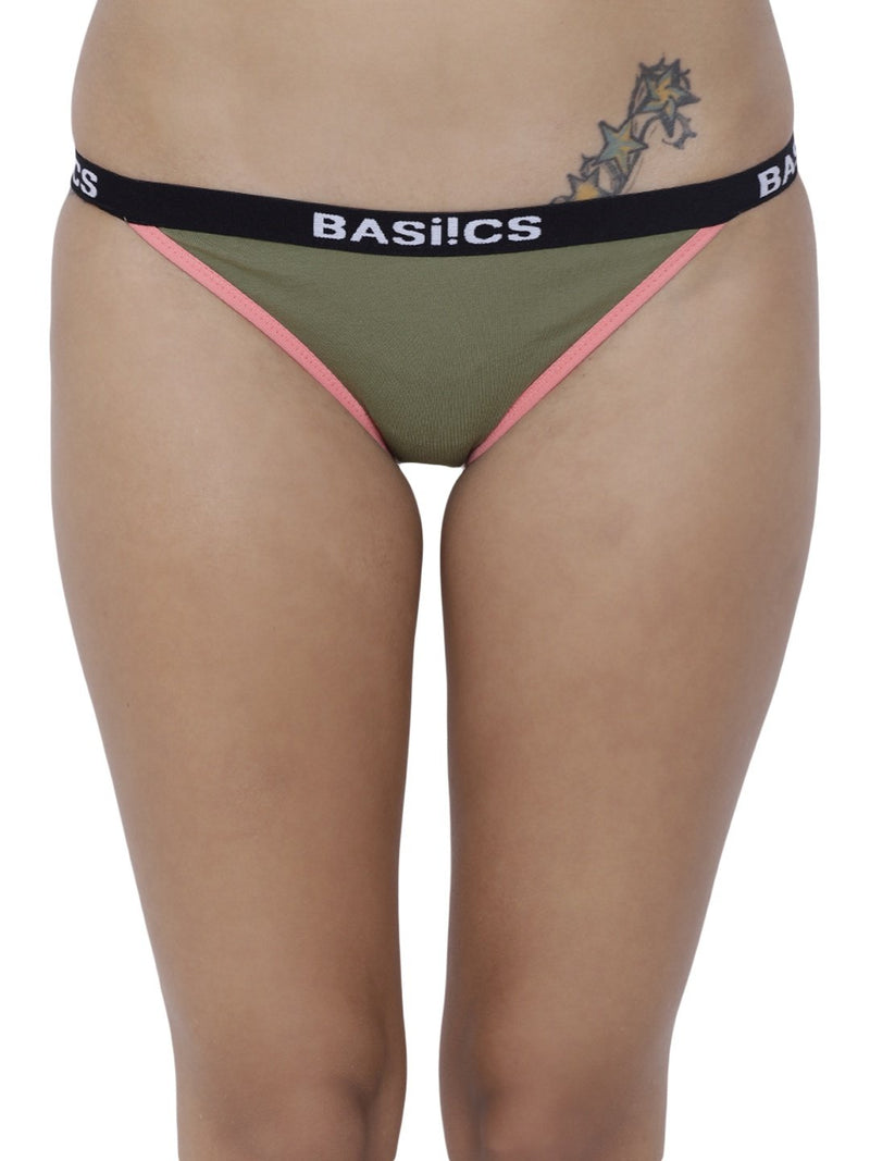 BASIICS Female Olive Moda Fashionable Brief Panty