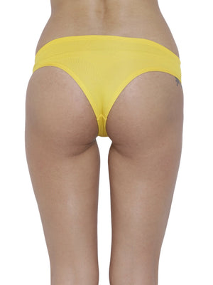 BASIICS Female Yellow Amor Love Semiseamless Panty