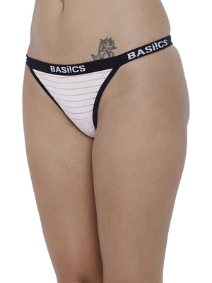 BASIICS Female Rose Quartz Caliente Hot Thong Panty