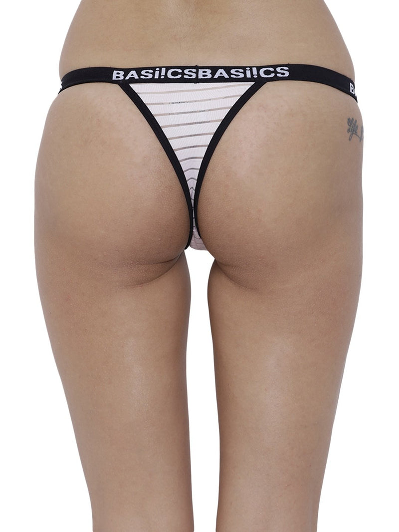 BASIICS Female Rose Quartz Caliente Hot Thong Panty
