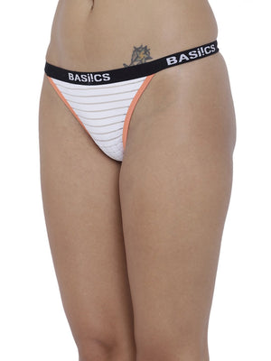 BASIICS Female White Caliente Hot Thong Panty