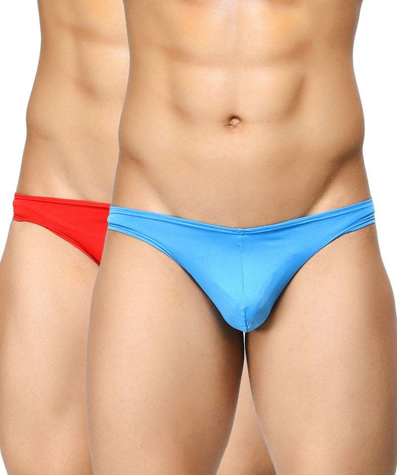 BASIICS Men Semi Seamless Feather Weight Cotton Spandex Briefs Pack of 2
