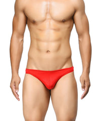 BASIICS Red Men Semi Seamless Feather Weight Polyester Spandex Briefs
