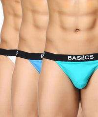 BASIICS Men Prime Cotton Spandex Thongs Pack of 3