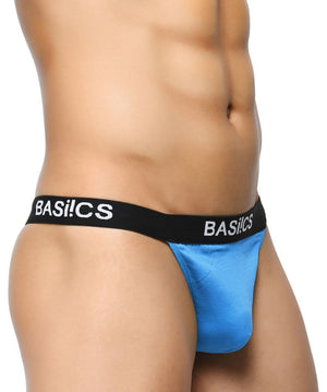 BASIICS Blue Men Stylish Affordable Cotton Spandex Thongs