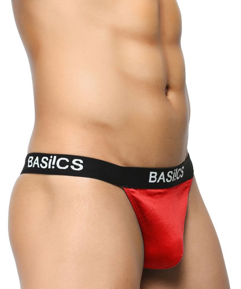 BASIICS Red Men Stylish Affordable Cotton Spandex Thongs
