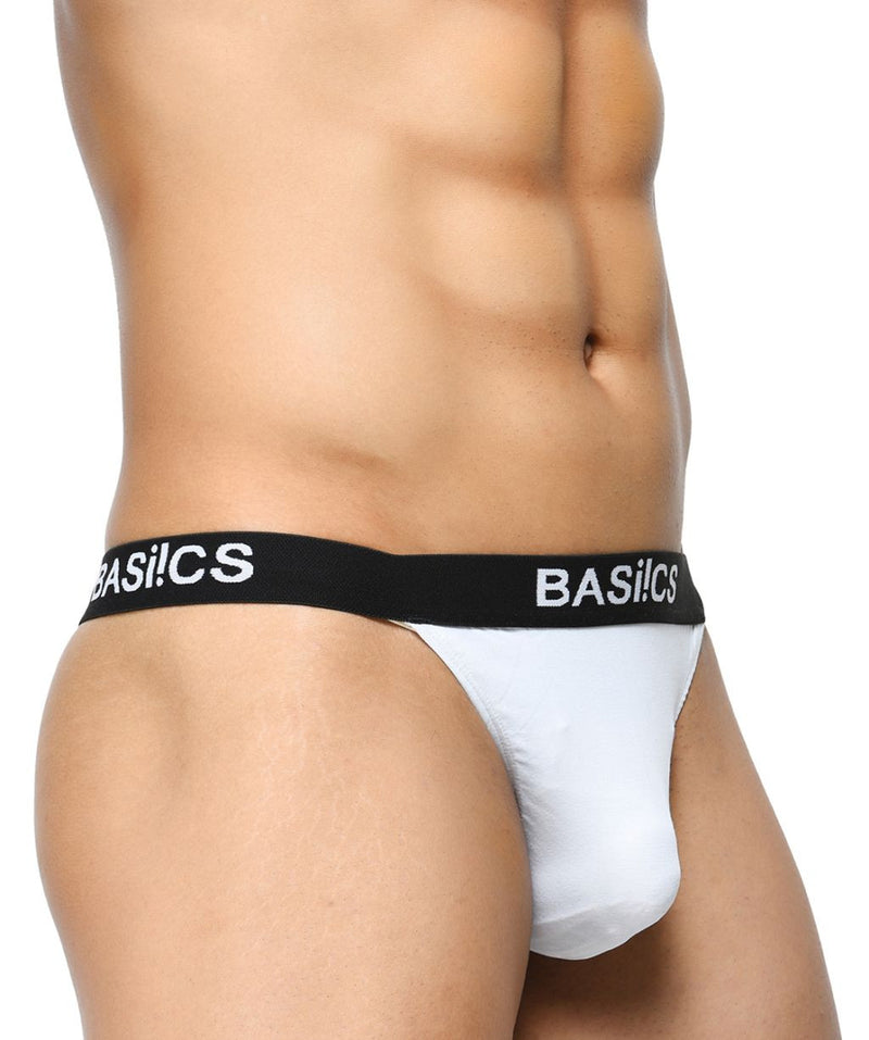 BASIICS White Men Stylish Affordable Cotton Spandex Thongs