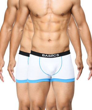 BASIICS Men Bold Micro Sport Cotton Spandex Trunks Pack of 2