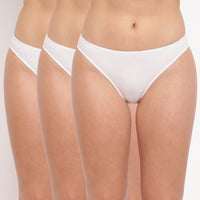 Glamo Rise High Leg Brief (Combo Pack of 3)