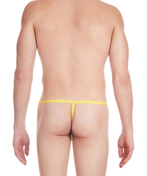 La Intimo Yellow Men Intimate Adjustable Cotton Modal Spandex GString