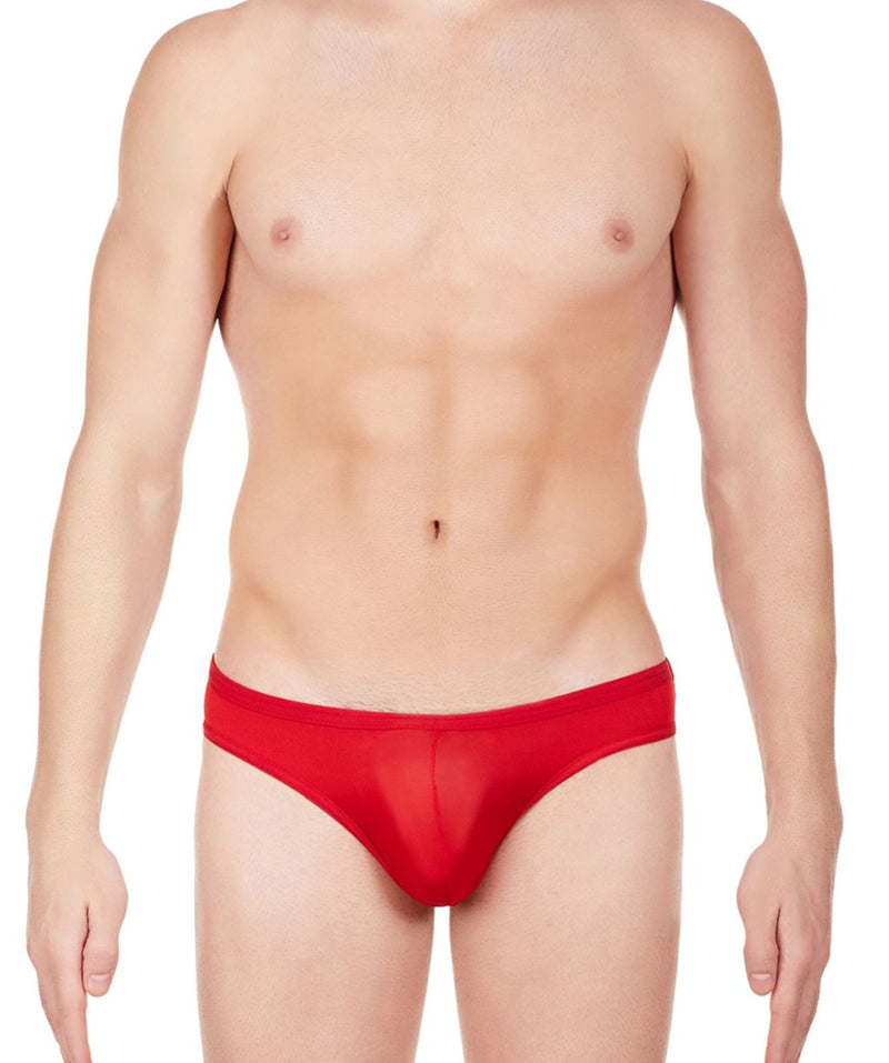 La Intimo Red Men Balls Out Polyester Spandex Briefs