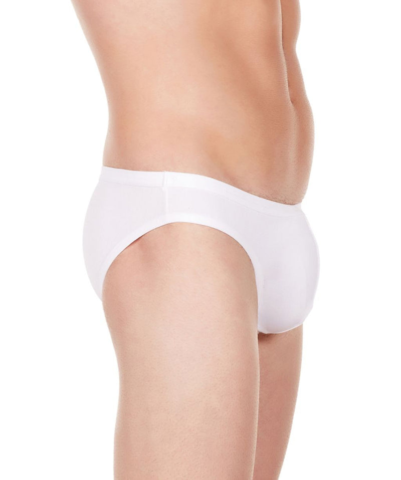 La Intimo White Men Bikini Brief Polyester Spandex Briefs