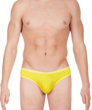 La Intimo Yellow Men Balls Out Polyester Spandex Briefs