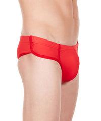 La Intimo Red Men Bikini Minicheek Nylon Spandex Briefs